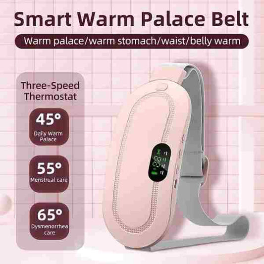 Portable Menstrual Heating Pad Belt – Heat & Vibration Massager for Women