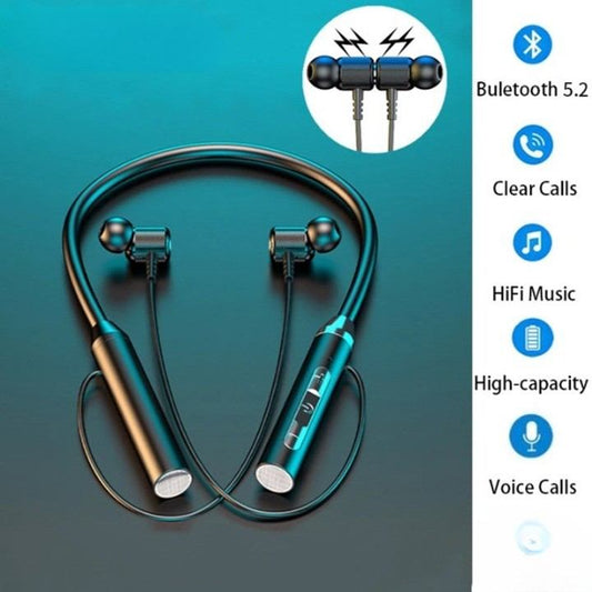Universal Neckband Bluetooth Earphones – Wireless Headset with Long Battery Backup