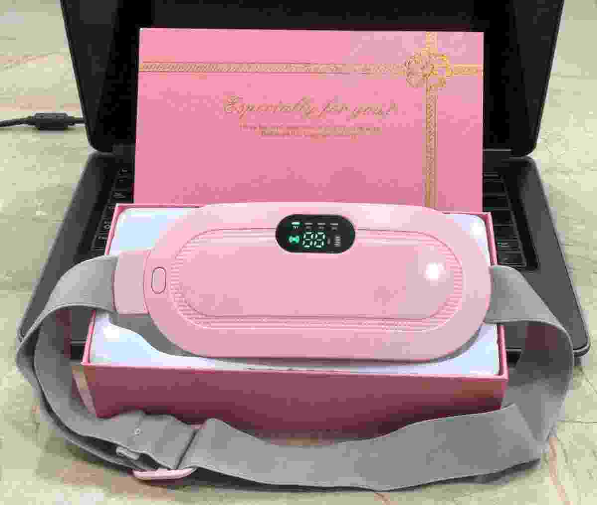 Portable Menstrual Heating Pad Belt – Heat & Vibration Massager for Women