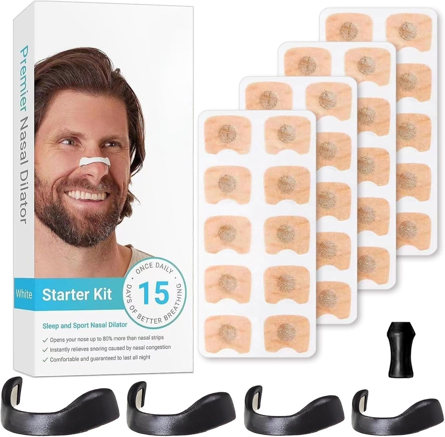 Premier Nasal Dilator Starter Kit – Comfortable Breathing Support for Sleep & Sports