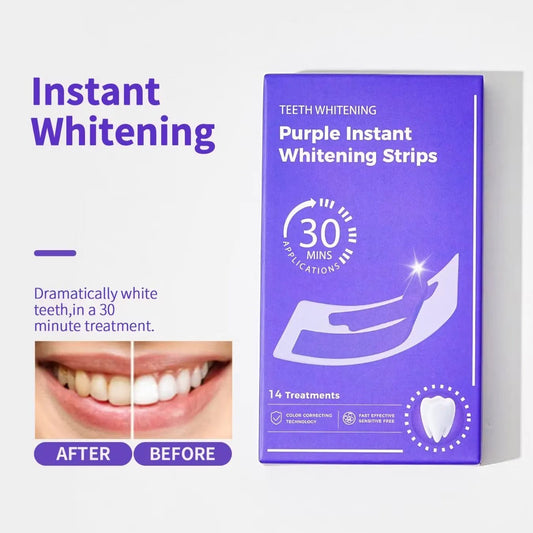 Purple Teeth Whitening Strips – Color Correcting Smile Care Strips