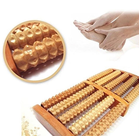 Traditional Wooden Foot Roller Massager – Natural Wood Relaxation Tool