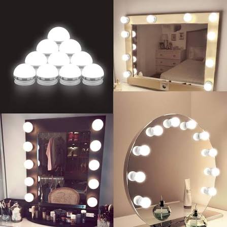 10 Bulbs Mirror Vanity Lights – LED Makeup Mirror Lighting Kit