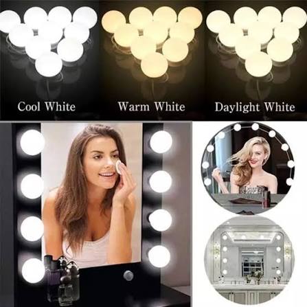 10 Bulbs Mirror Vanity Lights – LED Makeup Mirror Lighting Kit
