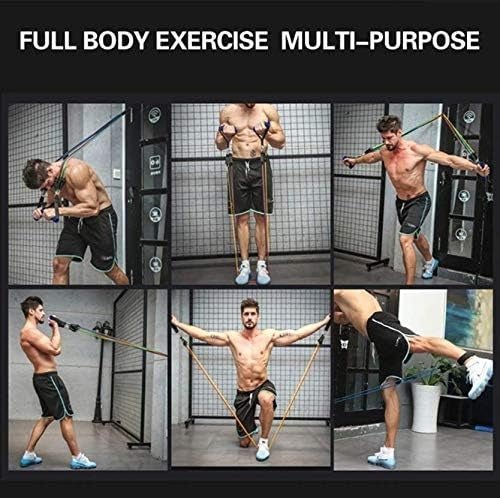 11-Piece Resistance Band Set – Home Workout Elastic Fitness Tubes with Carry Bag