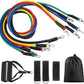 11-Piece Resistance Band Set – Home Workout Elastic Fitness Tubes with Carry Bag