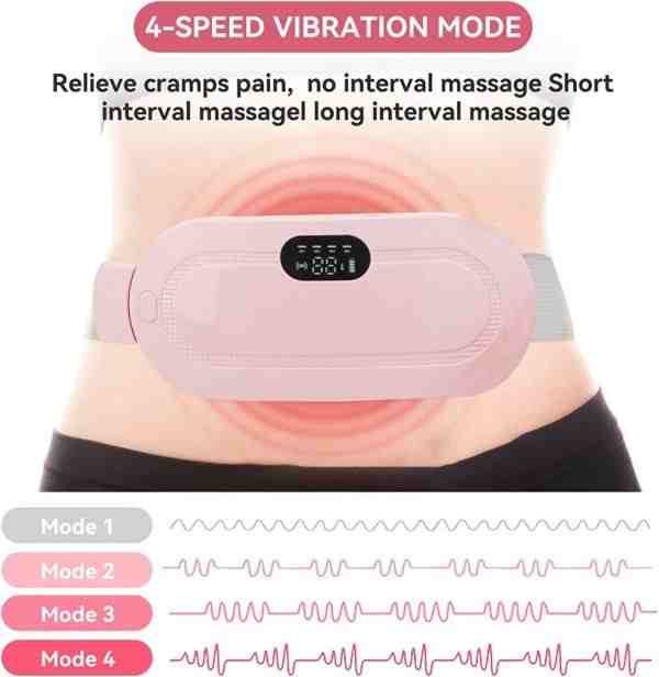 Portable Menstrual Heating Pad Belt – Heat & Vibration Massager for Women