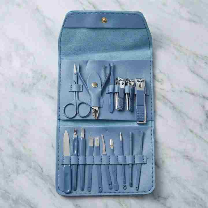 16-Piece Premium Manicure & Pedicure Grooming Kit – Stainless Steel Nail Care Set
