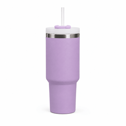 40oz Insulated Tumbler with Handle – Stainless Steel Vacuum Travel Cup