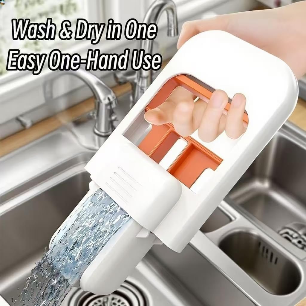 Foldable Mini Mop – Portable Self-Squeezing Wet & Dry Cleaning Tool