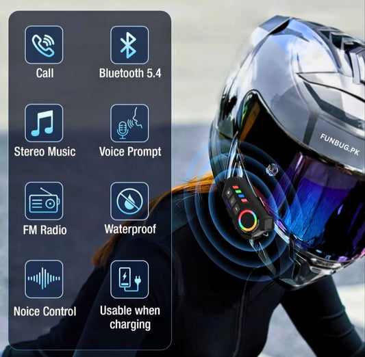 K06A Motorcycle Helmet Bluetooth Headset – Wireless Helmet Intercom with Noise Reduction