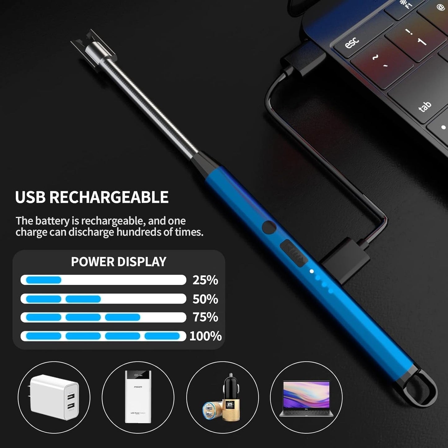 Plasma Electric Lighter – USB Rechargeable Flameless Windproof Arc Lighter