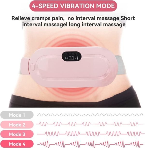 Portable Menstrual Heating Pad Belt – Heat & Vibration Massager for Women