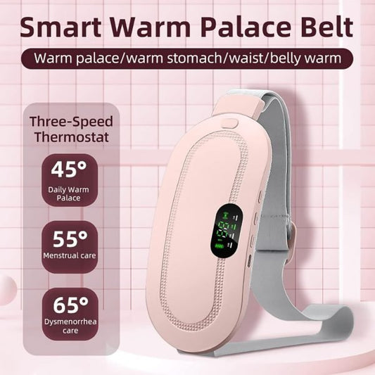 Portable Menstrual Heating Pad Belt – Heat & Vibration Massager for Women