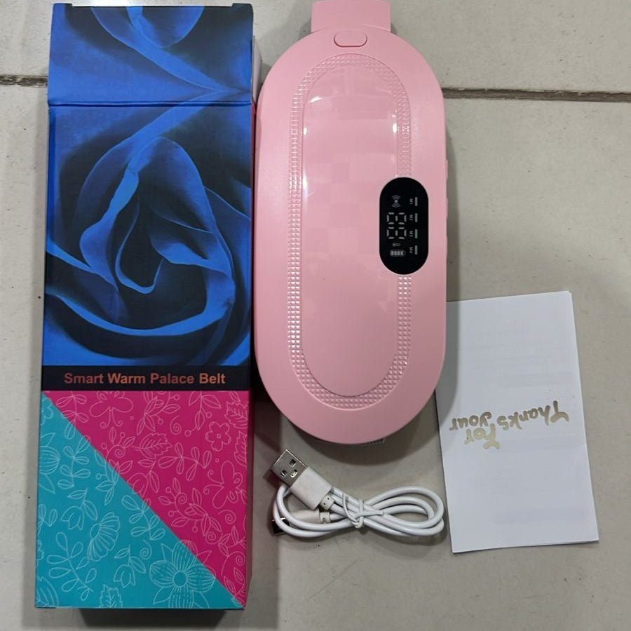 Portable Menstrual Heating Pad Belt – Heat & Vibration Massager for Women
