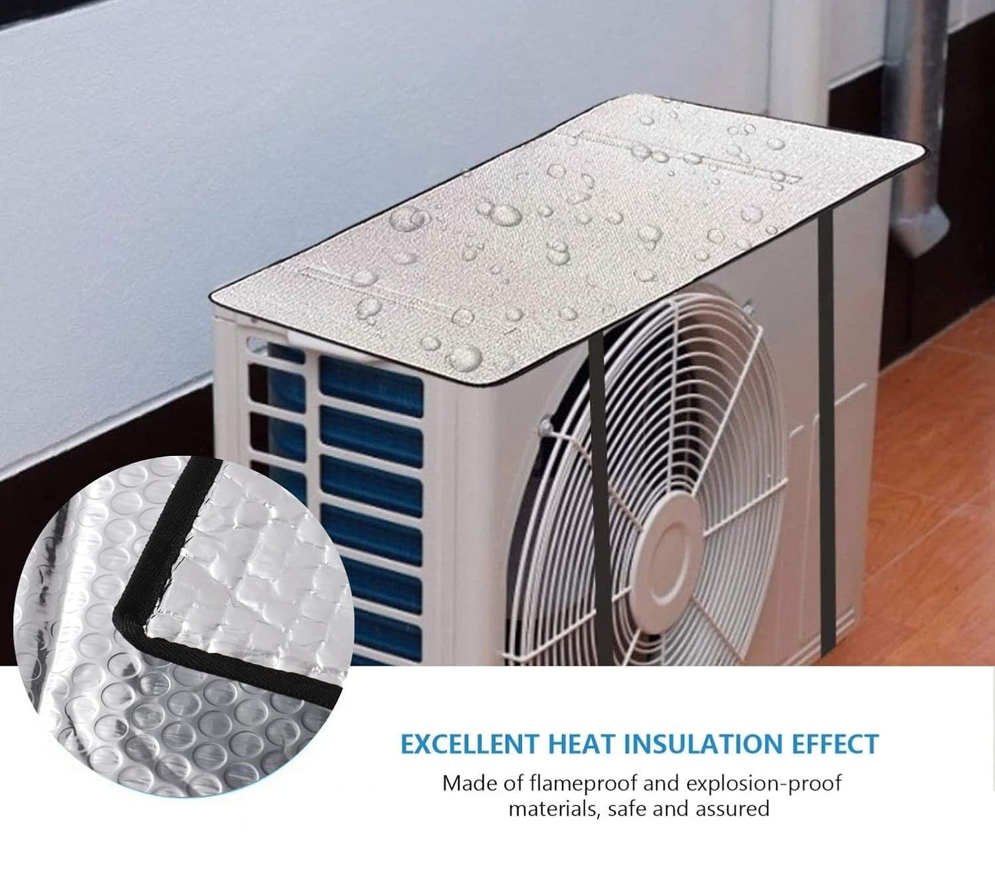 Split AC Outdoor Unit Heat Insulation Sheet – Sunshade Cover for AC Compressor