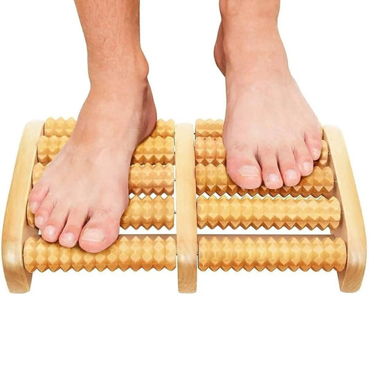 Traditional Wooden Foot Roller Massager – Natural Wood Relaxation Tool
