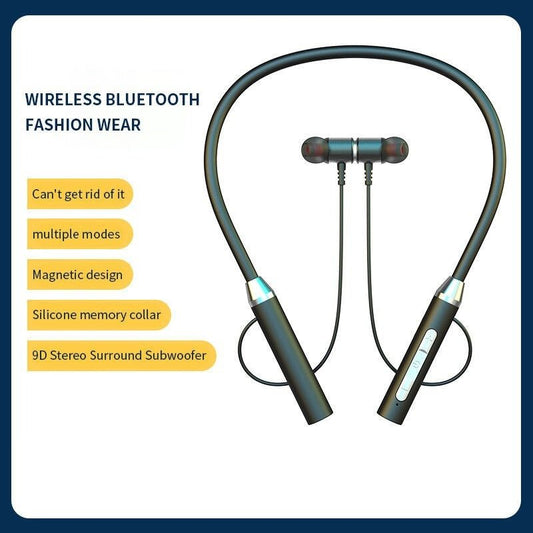Universal Neckband Bluetooth Earphones – Wireless Headset with Long Battery Backup