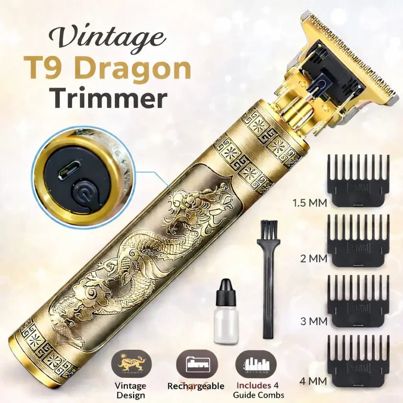 Vintage T9 Professional Hair & Beard Trimmer – T-Blade Clipper for Men